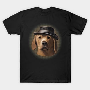 Golden Labrador Retriever Dog with Hat T-Shirt